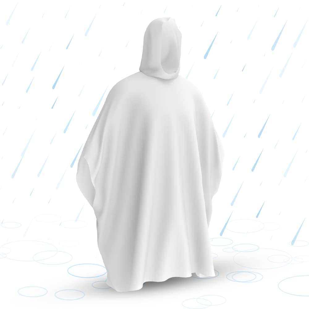Hagon PRO Disposable Rain Ponchos for Adults, Hooded Poncho, Family 5 Pack