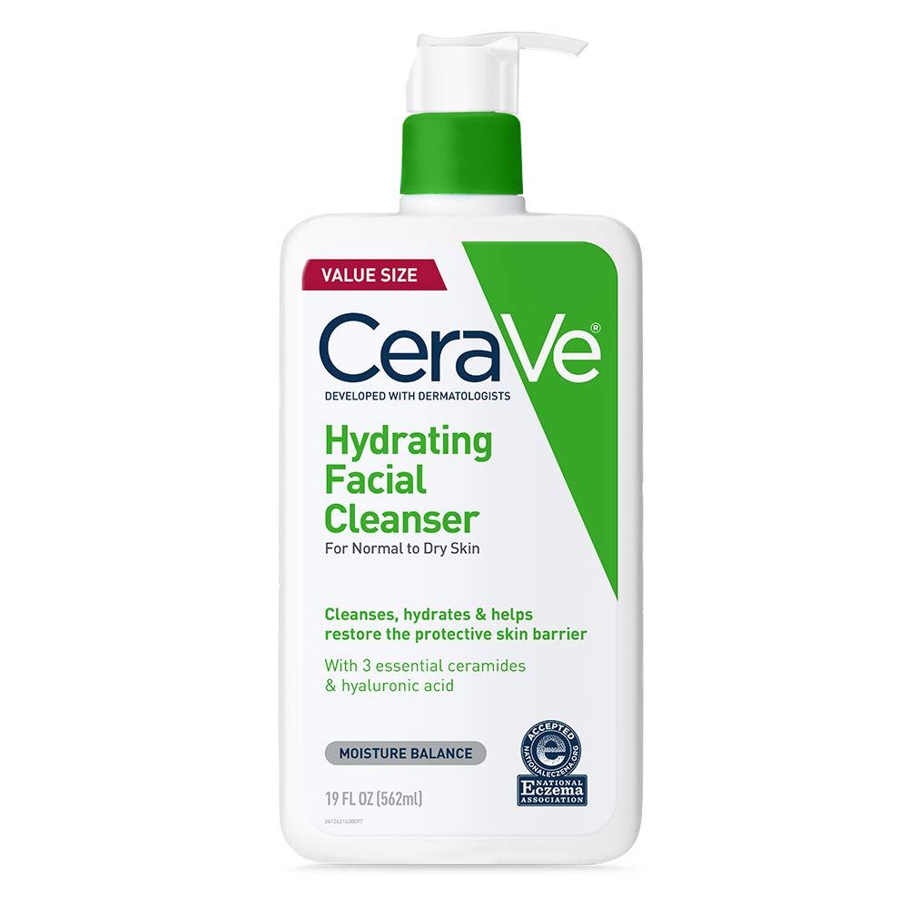 CeraVe Hydrating Cleanser with Hyaluronic Acid, Face Wash for Dry Skin,16oz