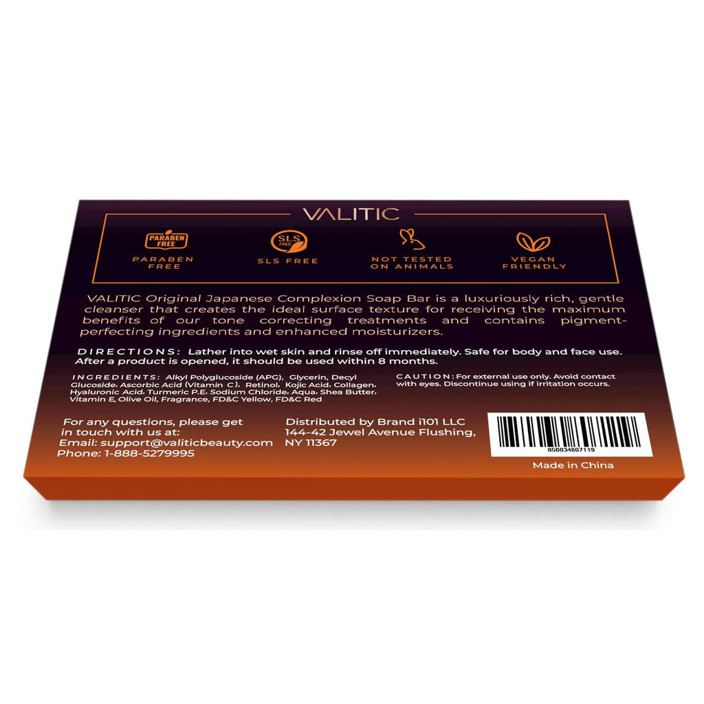 VALITIC Kojic Acid Dark Spot Remover Soap Bars, Turmeric Bar Soaps 2 Pack