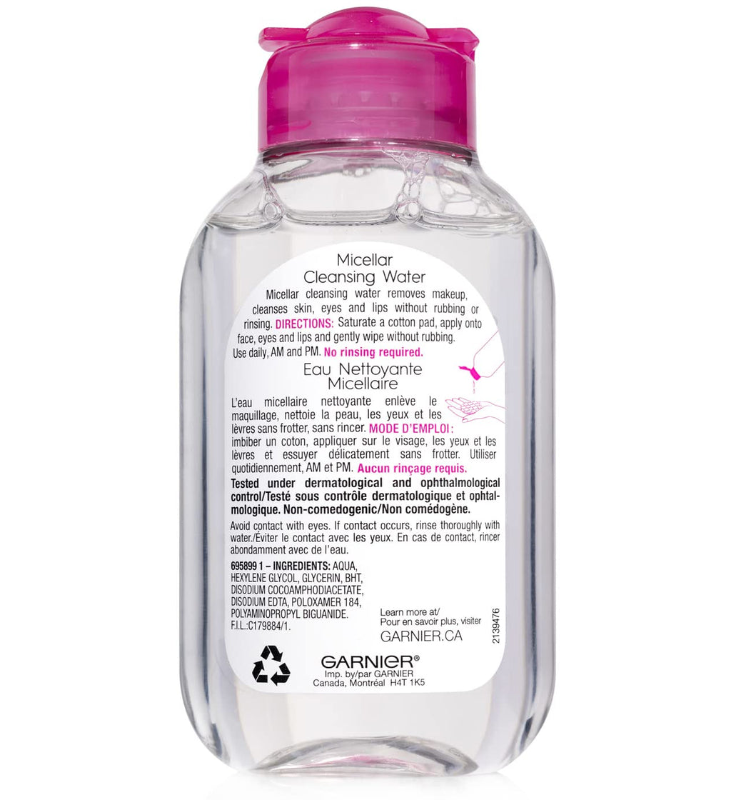 Garnier Micellar Water, Hydrating Facial Cleanser & Makeup Remover, Suitable for Sensitive Skin, Vegan, Cruelty Free, 13.5 Fl Oz (400mL), 1 Count