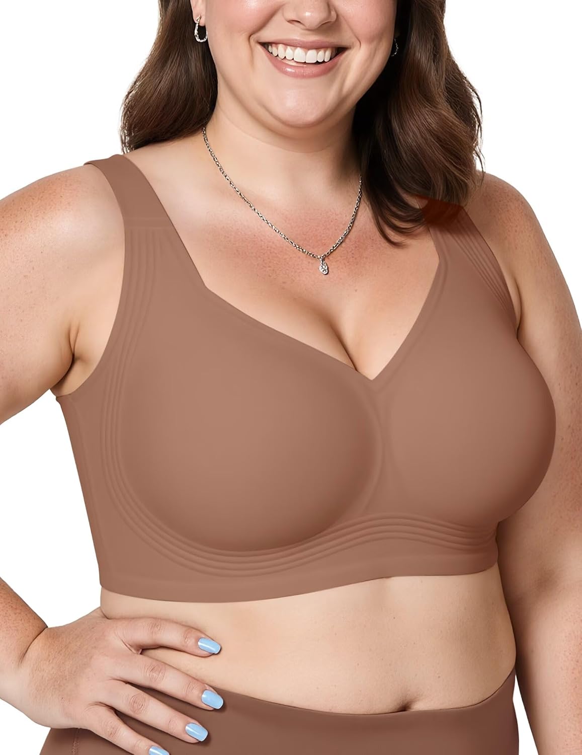 Vertvie Jelly Bras for Women No Underwire Minimizer Support