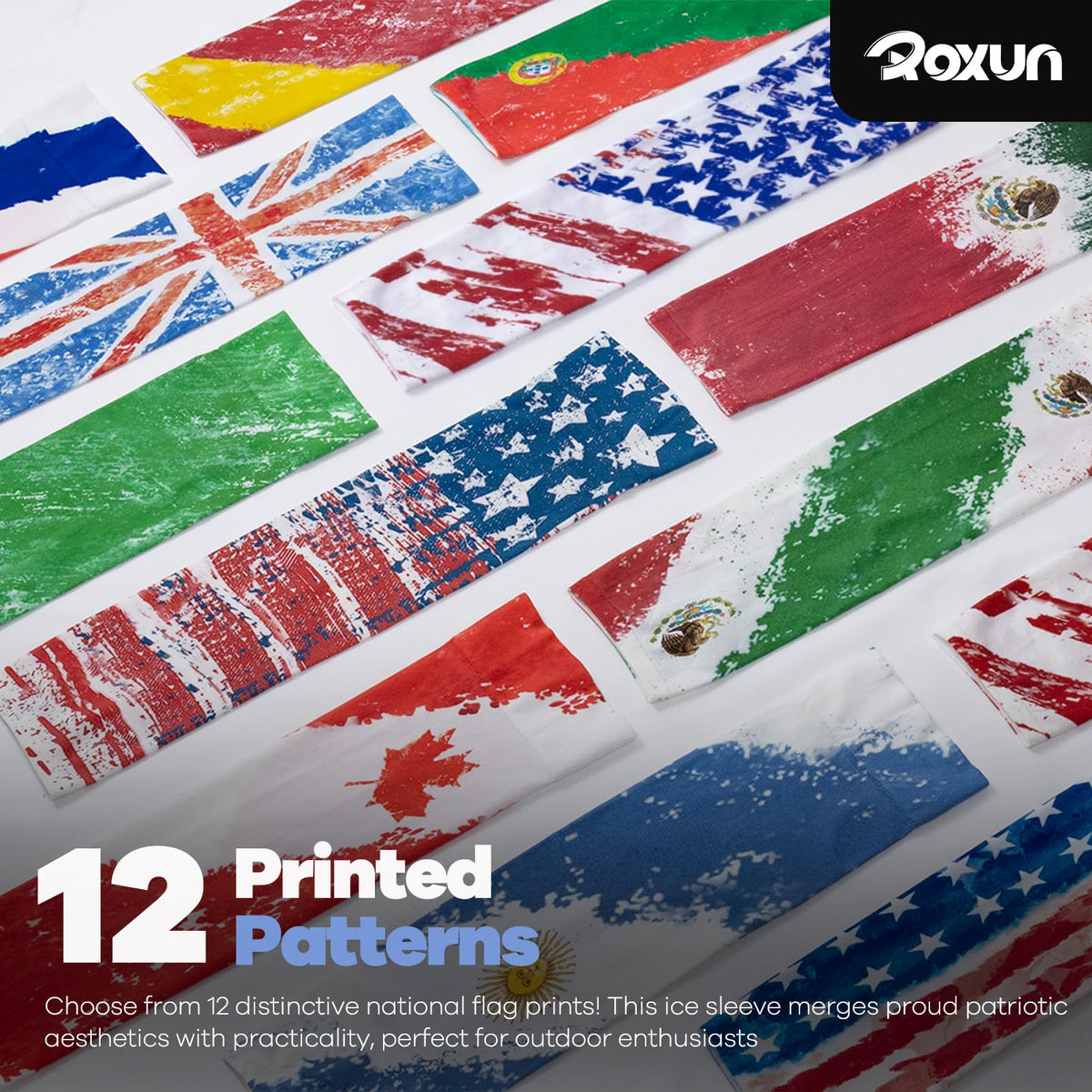 ROXUN Arm Sleeves Cooling UV Sun Protection Sport Compression for Men Women