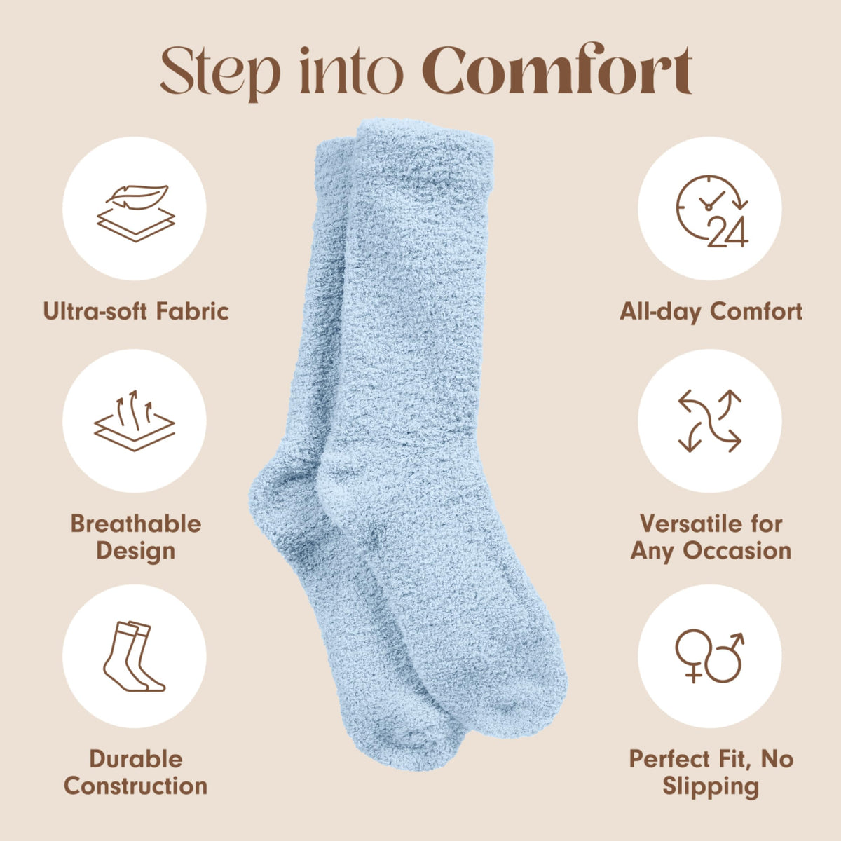 Unboxme Gifts Warm & Cozy Ultra-Luxe Cloud Fuzzy Socks, Gifts for Women